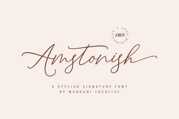 Amstonish Font: Elegant Script for Crafters