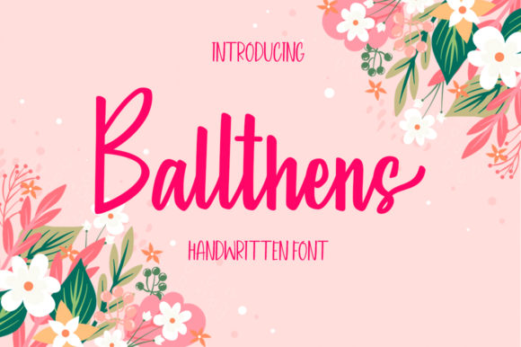 Ballthens: A Handwritten Font for Crafters