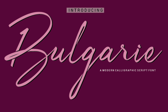 Bulgarie: A Handwritten Font for Brand Identity