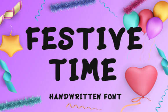 Festive Time: A Handwritten Font for Editorial Design
