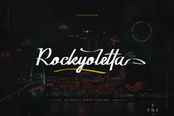 Rockyoletta: A Graceful Script Typeface for Editorial Design