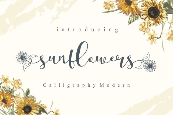 Sunflowers: A Graceful Handwritten Font for Editorial Design